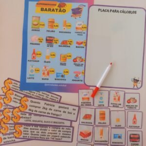SUPERMERCADO BARATÃO (operações de ADIÇÃO, SUBTRAÇÃO, MULTIPLICAÇÃO E DIVISÃO com reserva.)