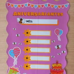 PAINEL DE ANIVERSARIANTES – Abelhinha