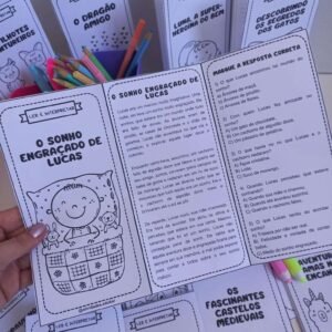 Folhetinhos de interpretação de textos (letra de imprensa)
