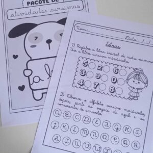 Atividades cursivas - Pacote de atividades