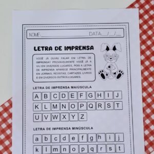 Letra de imprensa - Pacote de atividades