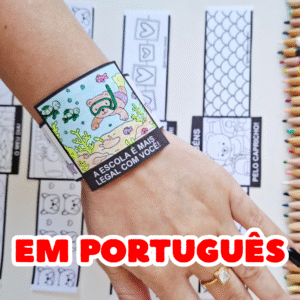 Pulseiras de incentivos para colorir